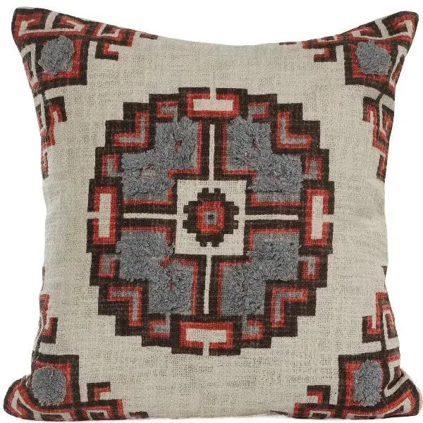 Phoenix 07360BWY Brown/Grey Pillow